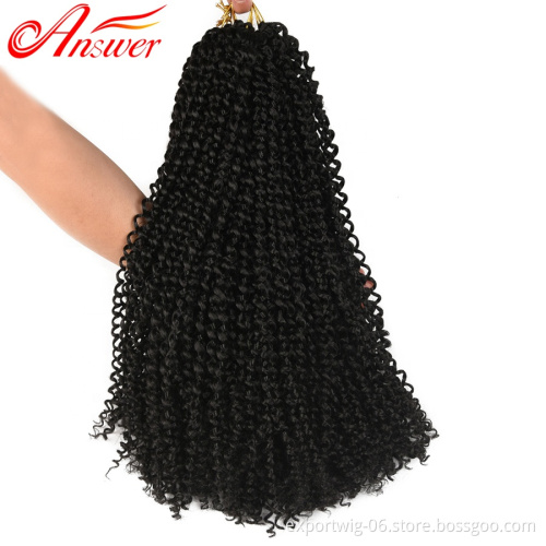 Long Passion Twist Crochet Hair Extensions Ombre Braiding Hair Curly Synthetic Water Wave Braiding Hair Crochet Braids